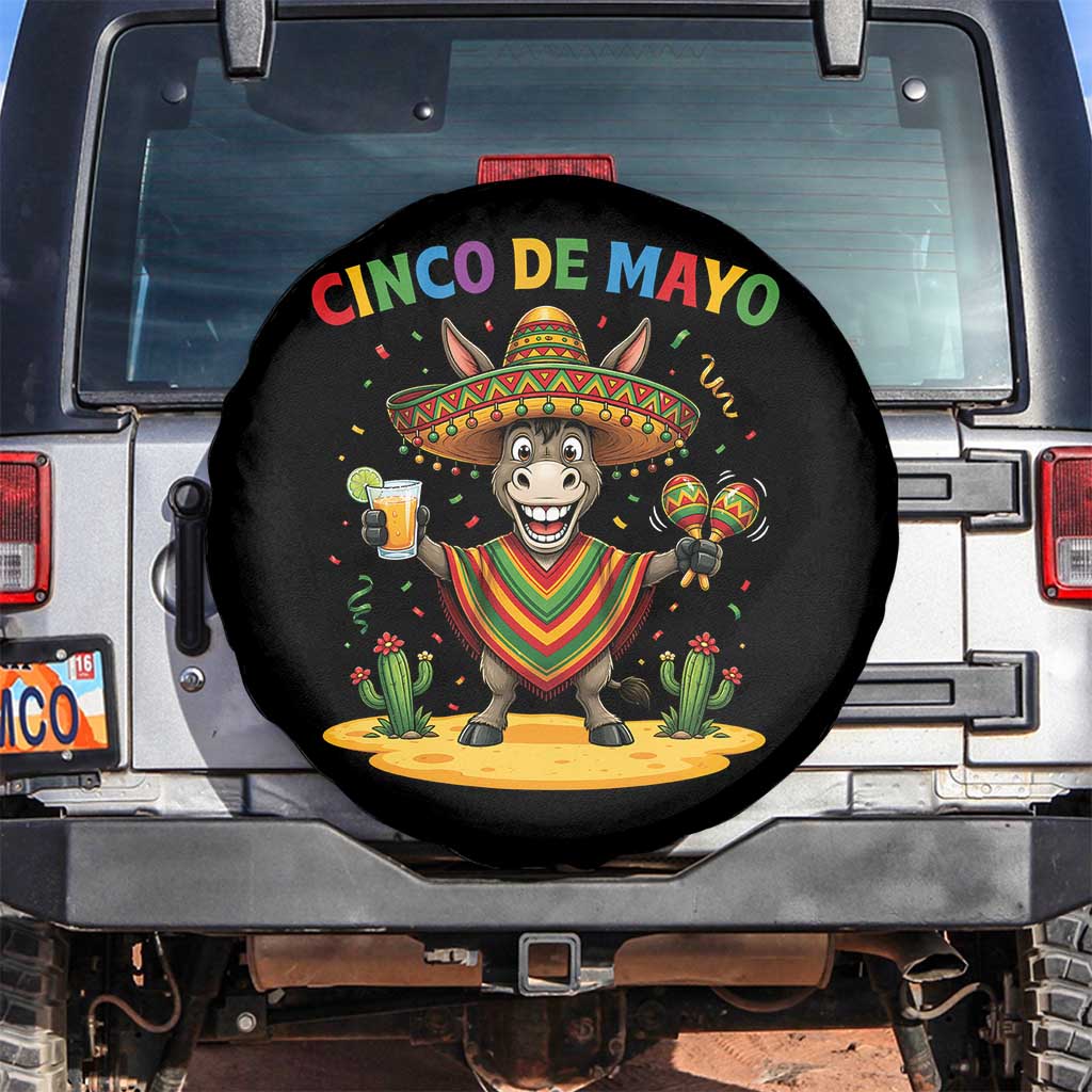 Cinco de Mayo Donkey Mexican Fiesta Spare Tire Cover TS14 No hole Black Print Your Wear