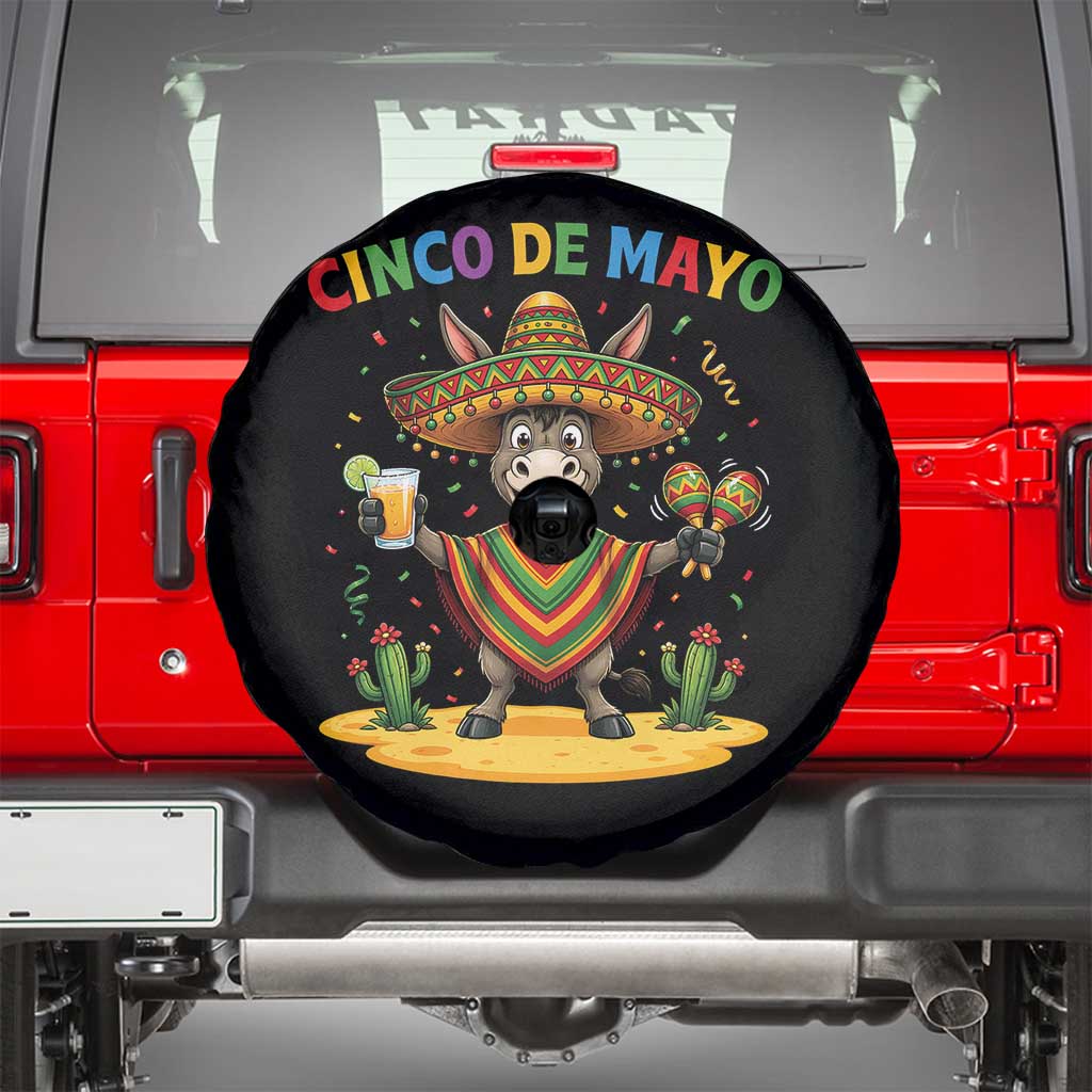 Cinco de Mayo Donkey Mexican Fiesta Spare Tire Cover TS14 Black Print Your Wear