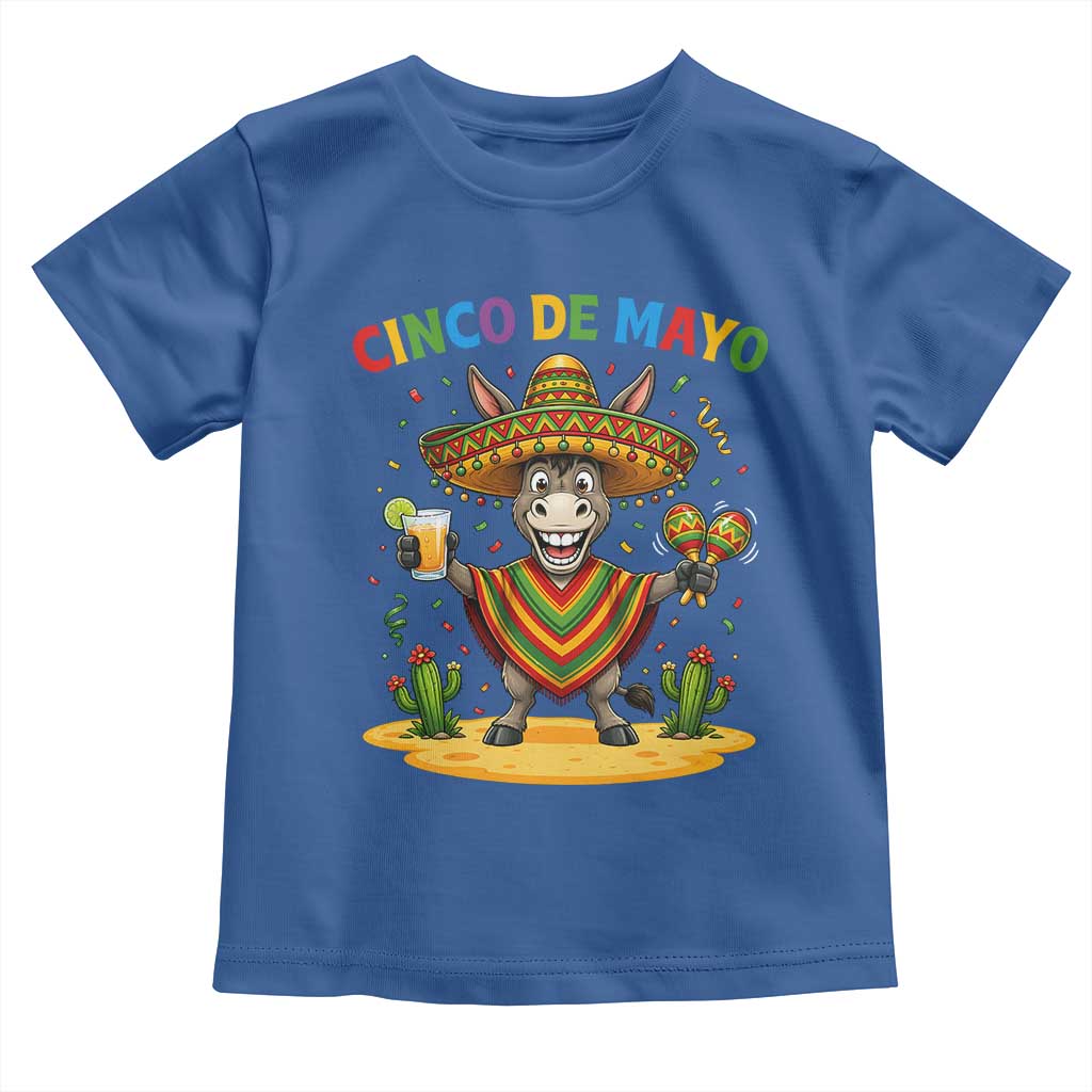 Cinco de Mayo Donkey Mexican Fiesta Toddler T Shirt TS14 Royal Blue Print Your Wear