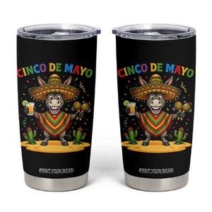 Cinco de Mayo Donkey Mexican Fiesta Tumbler Cup TS14 Black Print Your Wear