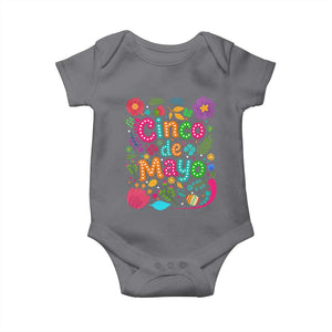 Cinco de Mayo Baby Onesie Funny Mexican Fiesta TS14 Charcoal Print Your Wear