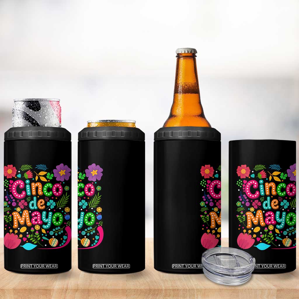 Cinco de Mayo 4 in 1 Can Cooler Tumbler Funny Mexican Fiesta TS14 Print Your Wear