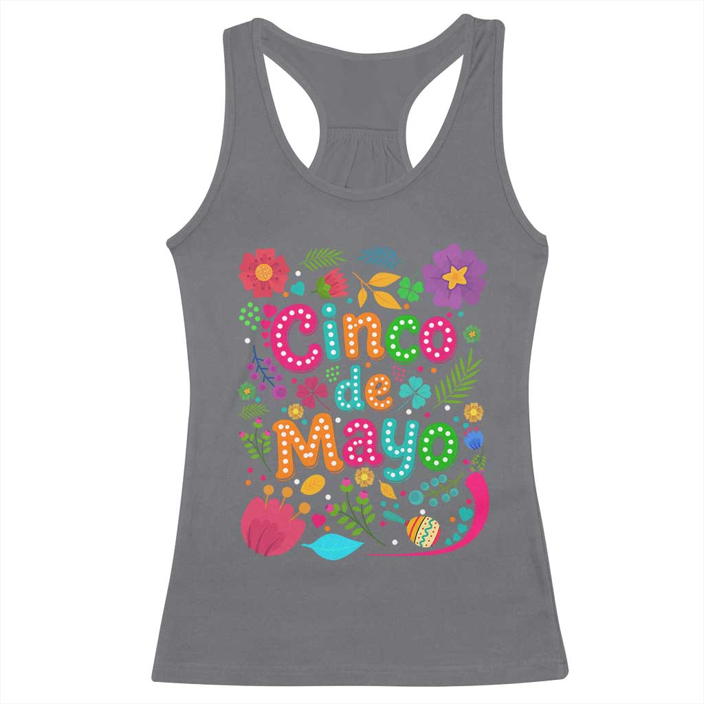 Cinco de Mayo Racerback Tank Top Funny Mexican Fiesta TS14 Charcoal Print Your Wear