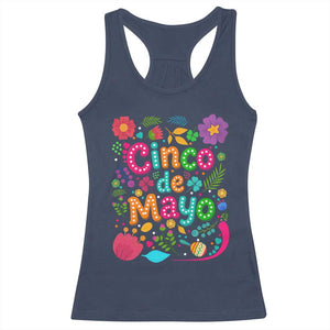 Cinco de Mayo Racerback Tank Top Funny Mexican Fiesta TS14 Navy Print Your Wear