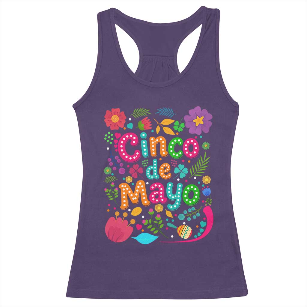 Cinco de Mayo Racerback Tank Top Funny Mexican Fiesta TS14 Purple Print Your Wear