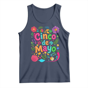 Cinco de Mayo Tank Top Funny Mexican Fiesta TS14 Navy Print Your Wear