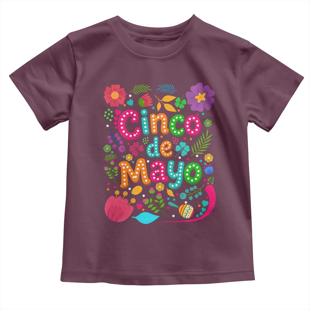 Cinco de Mayo Toddler T Shirt Funny Mexican Fiesta TS14 Maroon Print Your Wear