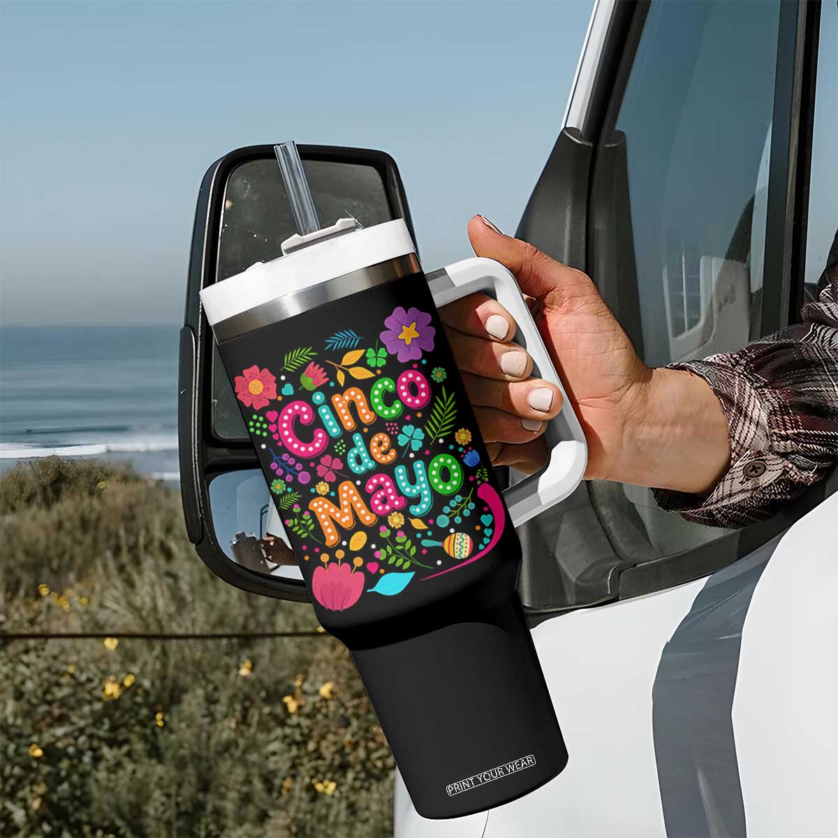 Cinco de Mayo Tumbler With Handle Funny Mexican Fiesta TS14 Print Your Wear