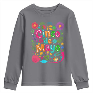 Cinco de Mayo Youth Sweatshirt Funny Mexican Fiesta TS14 Charcoal Print Your Wear
