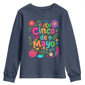 Cinco de Mayo Youth Sweatshirt Funny Mexican Fiesta TS14 Navy Print Your Wear