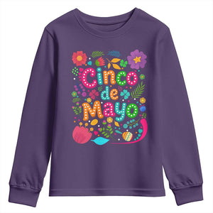 Cinco de Mayo Youth Sweatshirt Funny Mexican Fiesta TS14 Purple Print Your Wear