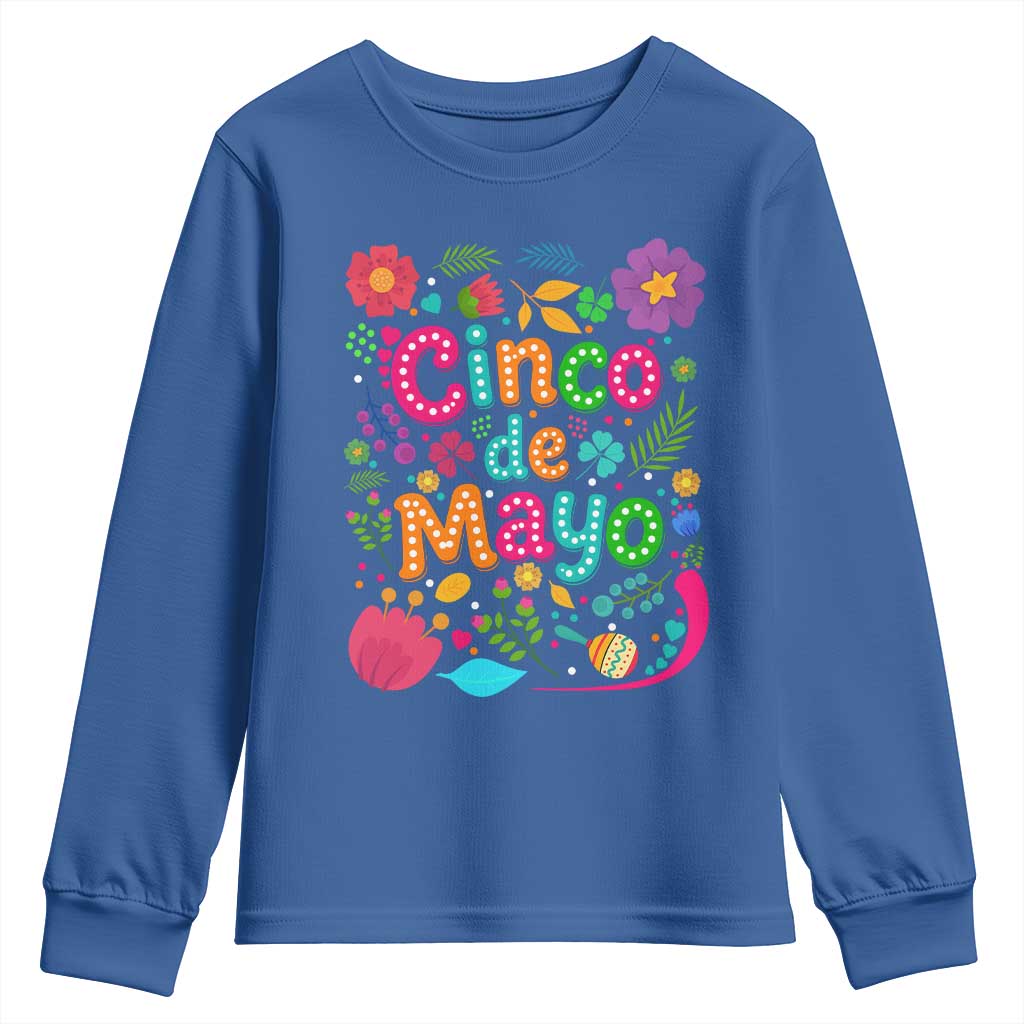 Cinco de Mayo Youth Sweatshirt Funny Mexican Fiesta TS14 Royal Blue Print Your Wear