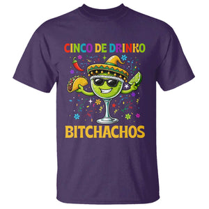 Cinco De Drinko Bitchachos T Shirt Funny Margarita Cinco De Mayo Mexican Fiesta TS14 Purple Print Your Wear