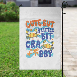 Cute But A Little Bit Crabby Garden Flag Beach Crab Summer Vacation TS14 Print Your Wear