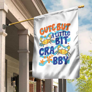 Cute But A Little Bit Crabby Garden Flag Beach Crab Summer Vacation TS14 Print Your Wear