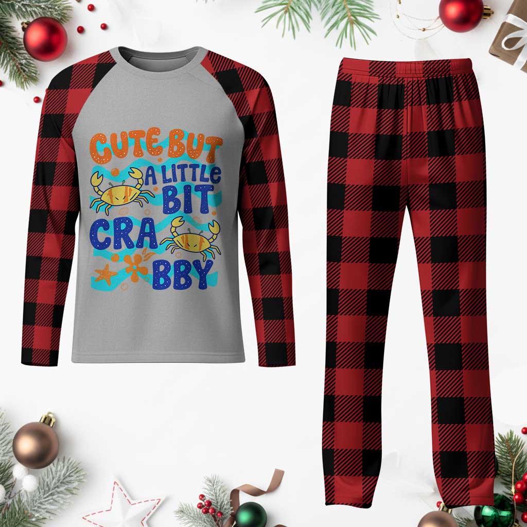 Cute But A Little Bit Crabby Plaid Pajama Set Beach Crab Summer Vacation TS14 Buffalo Plaid Print Your Wear