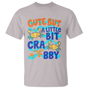 Cute But A Little Bit Crabby T Shirt Beach Crab Summer Vacation TS14 Ice Gray Print Your Wear