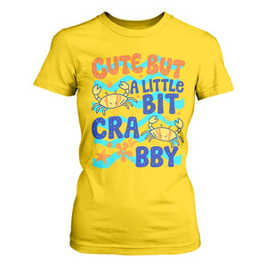 Cute But A Little Bit Crabby T Shirt For Women Beach Crab Summer Vacation TS14 Daisy Print Your Wear