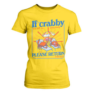 If Crabby Please Return To The Beach T Shirt For Women Funny Summer Crab TS14 Daisy Print Your Wear