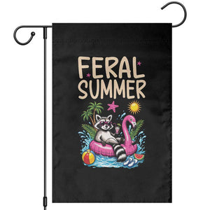 Funny Beach Raccoon Garden Flag Feral Summer Vacation Gift TS14 Black Print Your Wear