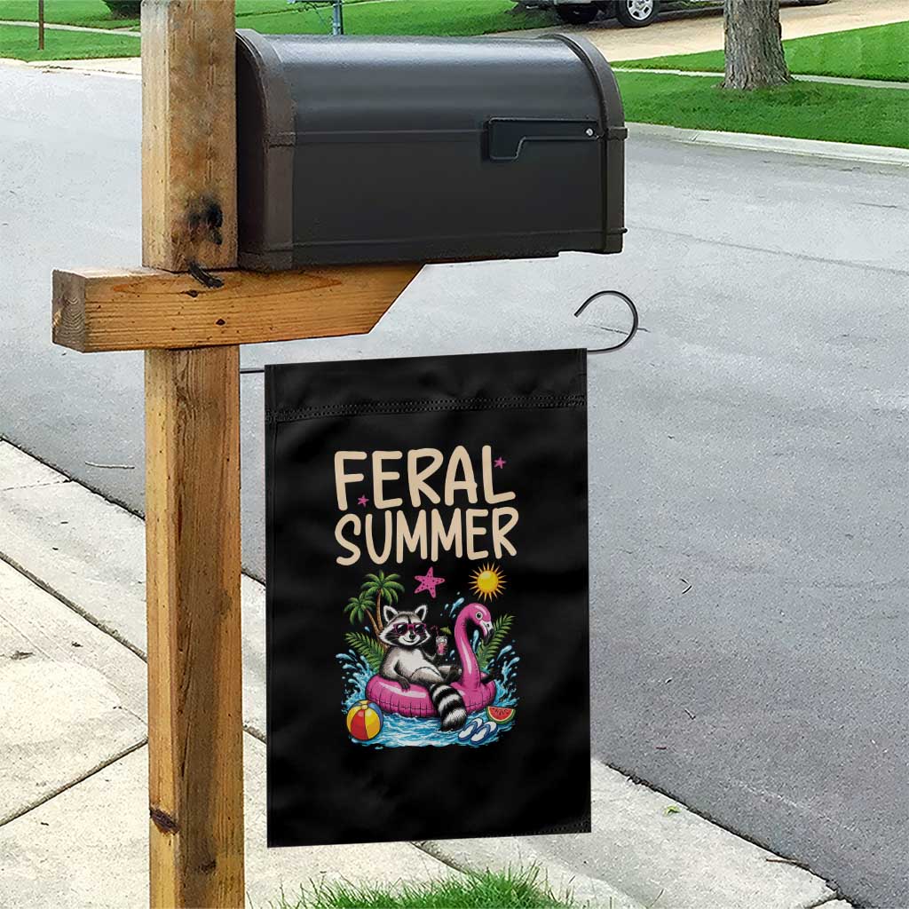 Funny Beach Raccoon Garden Flag Feral Summer Vacation Gift TS14 Print Your Wear