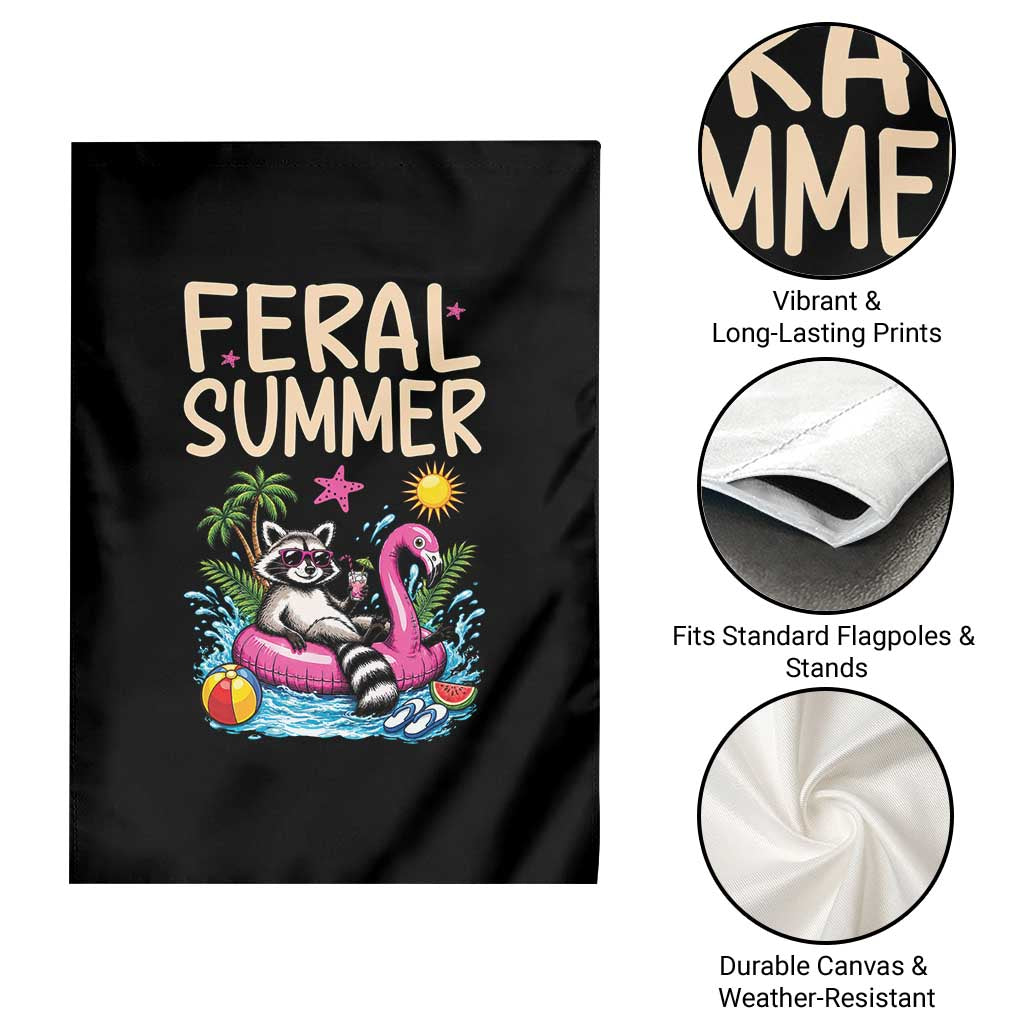 Funny Beach Raccoon Garden Flag Feral Summer Vacation Gift TS14 Print Your Wear