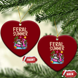 Funny Beach Raccoon Ceramic Ornament Feral Summer Vacation Gift TS14 Print Your Wear