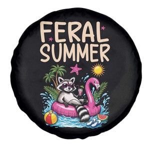 Funny Beach Raccoon Spare Tire Cover Feral Summer Vacation Gift TS14 Print Your Wear