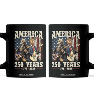250 Years America Anniversary Coffee Mug Vintage President Playing Guitar 4th of July