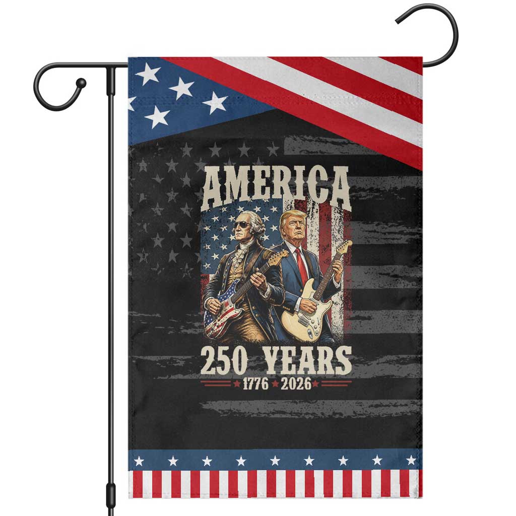 250 Years America Anniversary Patriotic Garden Flag Vintage President Playing Guitar 4th of July TS14 Distressed Black Blue Print Your Wear
