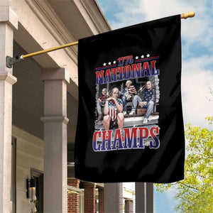1776 National Champs Garden Flag Funny Founding Father USA 250th Anniversary