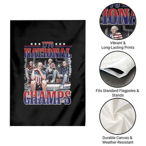 1776 National Champs Garden Flag Funny Founding Father USA 250th Anniversary