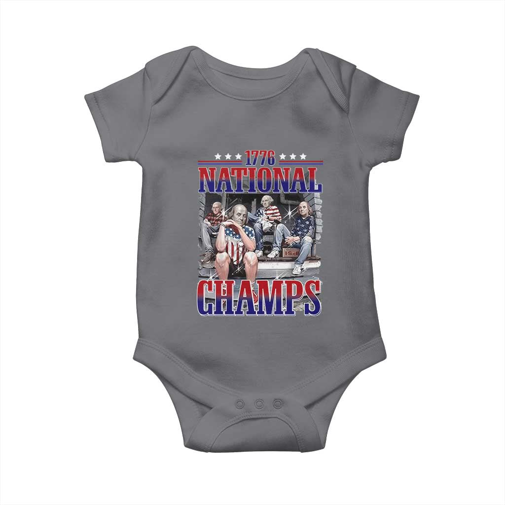 1776 National Champs Baby Onesie Funny Founding Father USA 250th Anniversary