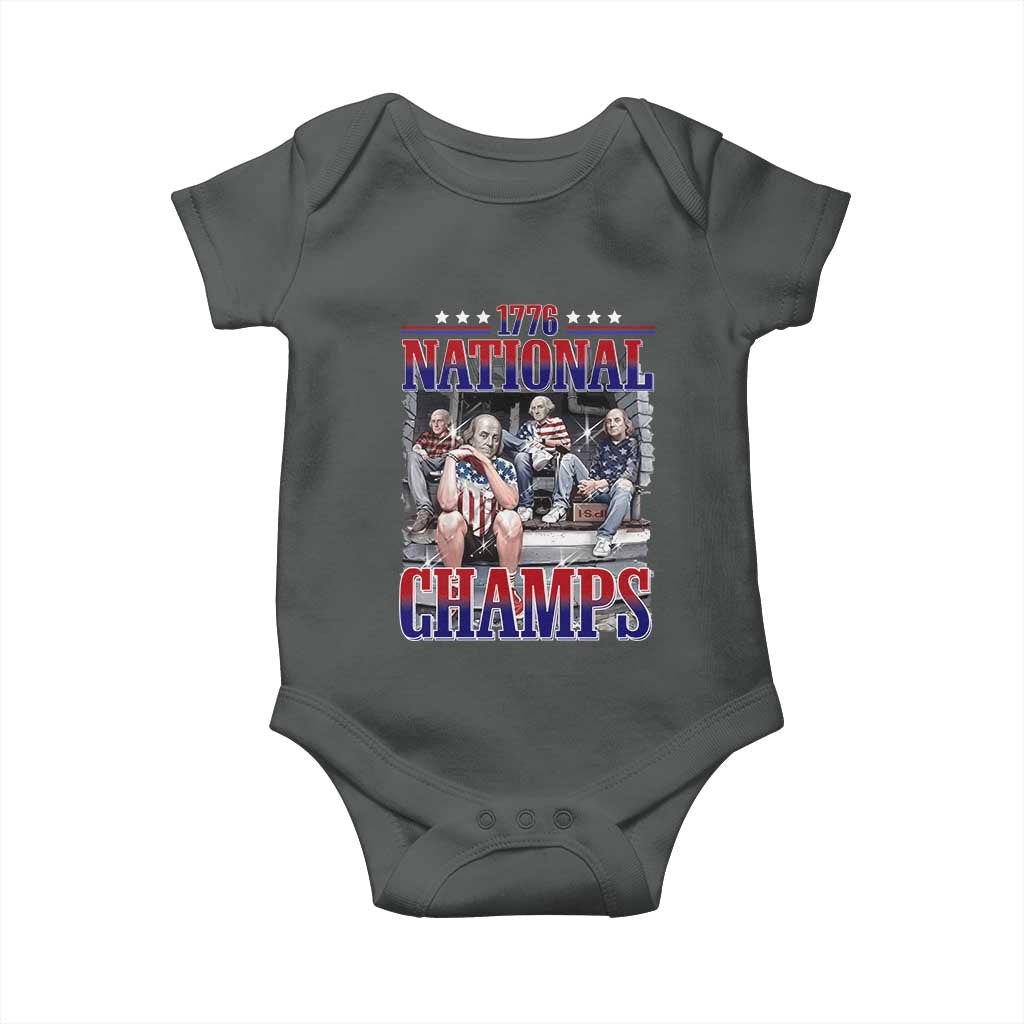 1776 National Champs Baby Onesie Funny Founding Father USA 250th Anniversary