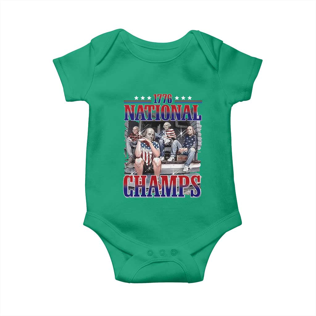 1776 National Champs Baby Onesie Funny Founding Father USA 250th Anniversary