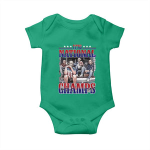 1776 National Champs Baby Onesie Funny Founding Father USA 250th Anniversary