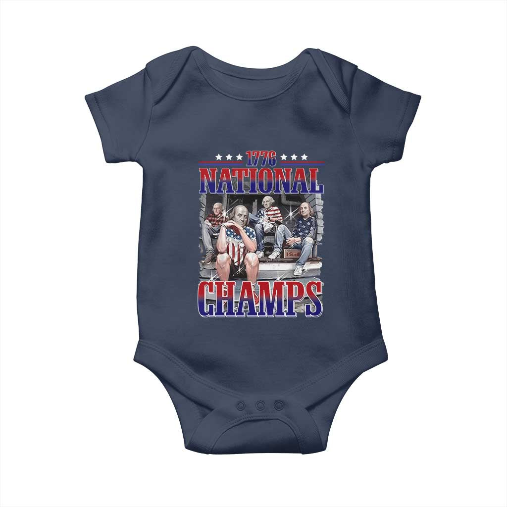 1776 National Champs Baby Onesie Funny Founding Father USA 250th Anniversary