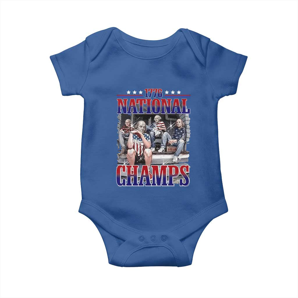 1776 National Champs Baby Onesie Funny Founding Father USA 250th Anniversary