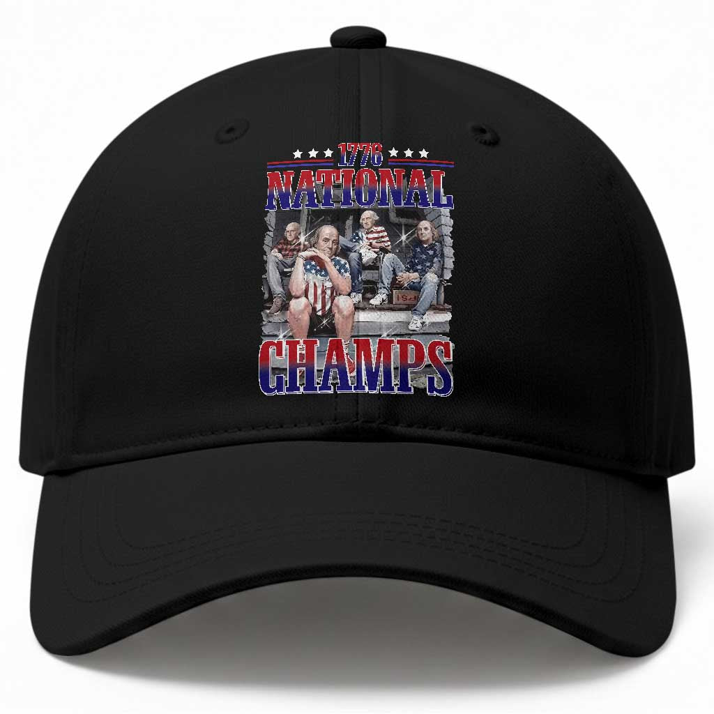 1776 National Champs Baseball Cap Funny Founding Father USA 250th Anniversary TS14 Print Your Wear