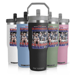 1776 National Champs Flip Straw Tumbler Funny Founding Father USA 250th Anniversary