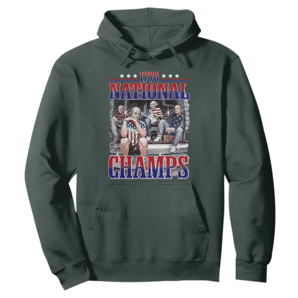 1776 National Champs Hoodie Funny Founding Father USA 250th Anniversary