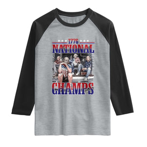 1776 National Champs Raglan Shirt Funny Founding Father USA 250th Anniversary