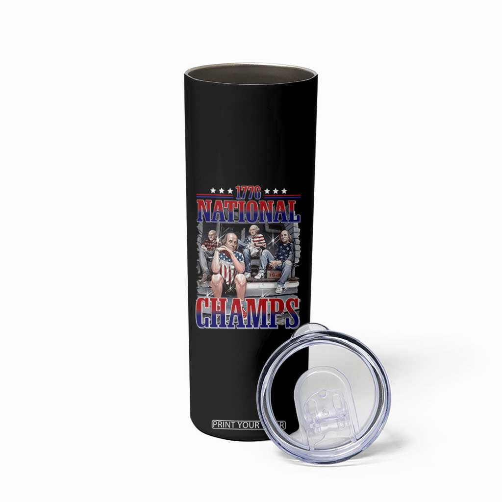1776 National Champs Skinny Tumbler Funny Founding Father USA 250th Anniversary