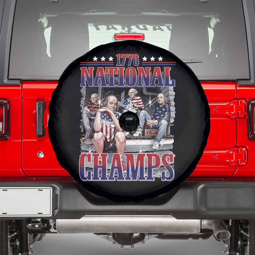 1776 National Champs Spare Tire Cover Funny Founding Father USA 250th Anniversary