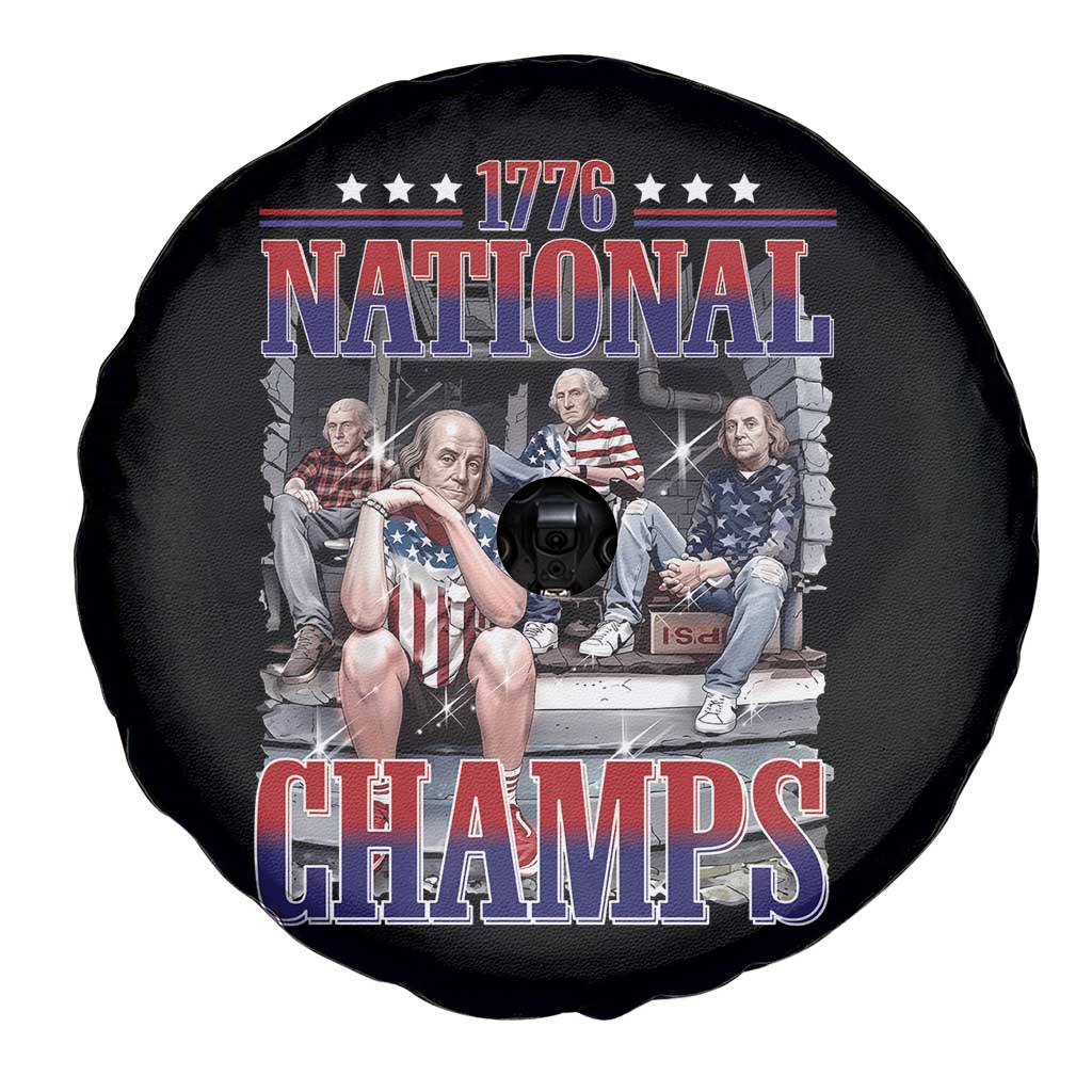 1776 National Champs Spare Tire Cover Funny Founding Father USA 250th Anniversary