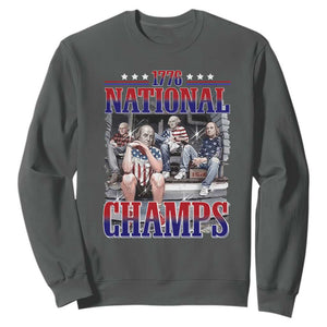 1776 National Champs Sweatshirt Funny Founding Father USA 250th Anniversary