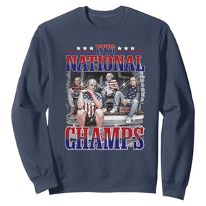 1776 National Champs Sweatshirt Funny Founding Father USA 250th Anniversary