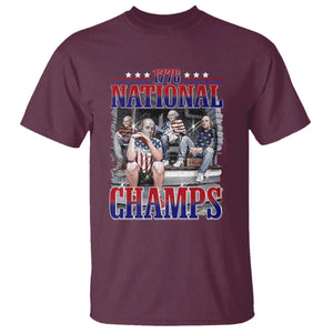 1776 National Champs T Shirt Funny Founding Father USA 250th Anniversary
