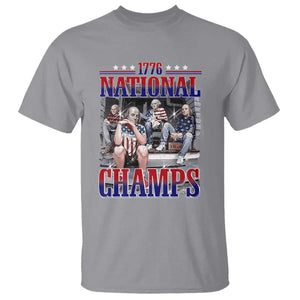 1776 National Champs T Shirt Funny Founding Father USA 250th Anniversary