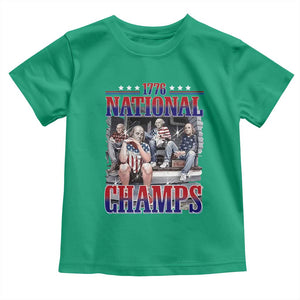 1776 National Champs Toddler T Shirt Funny Founding Father USA 250th Anniversary